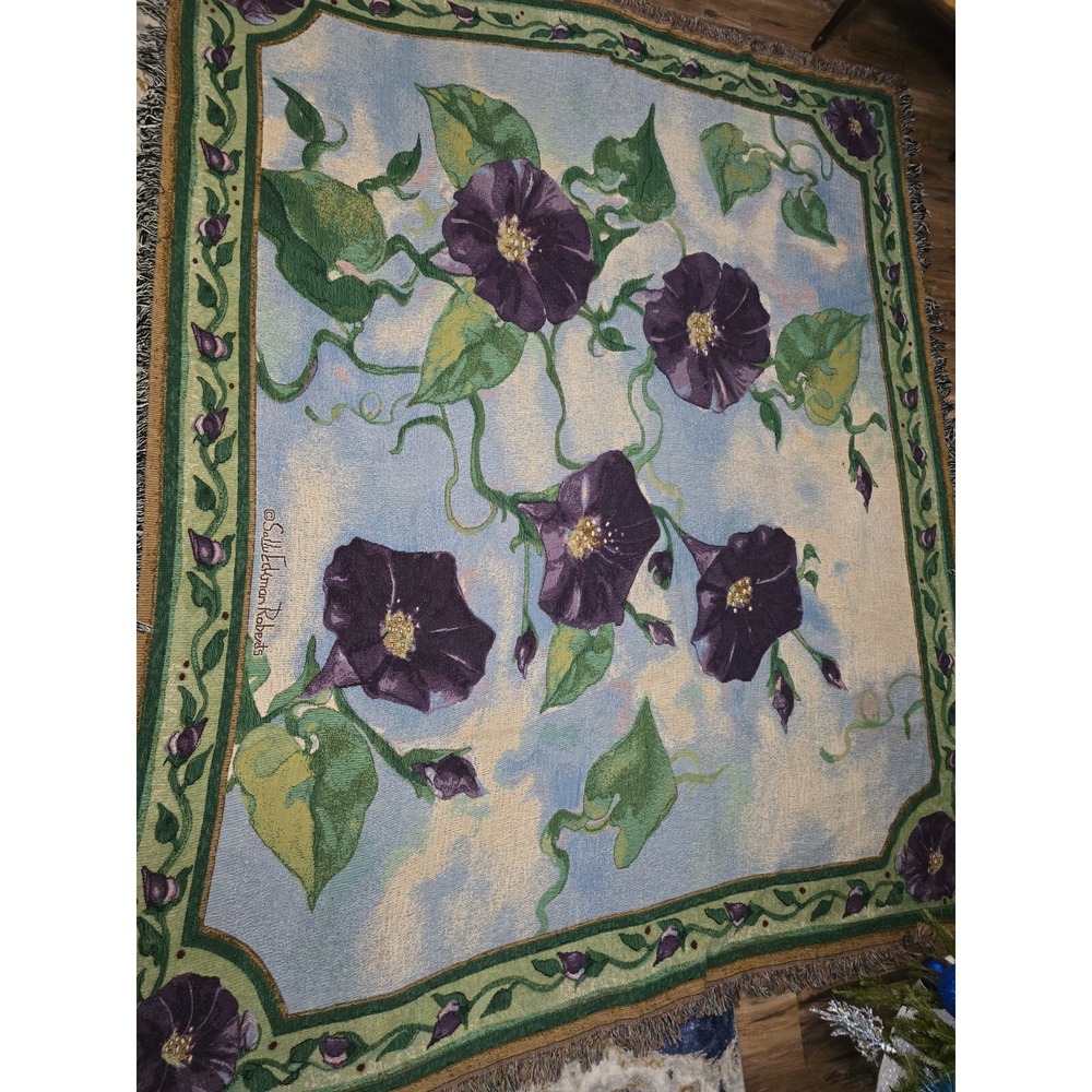 Sally Eckman‎ Roberts Extra Large Throw/tapistry/Rug 8ft 9in X 7ft 2in , Purple